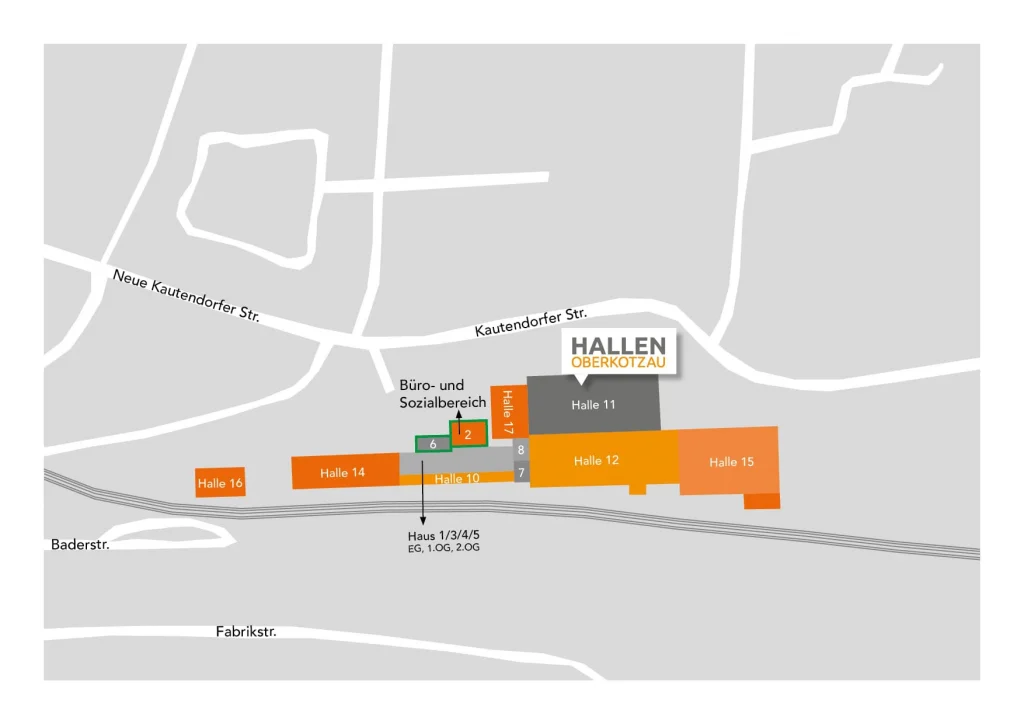 Lageplan von Hallen Oberkotzau