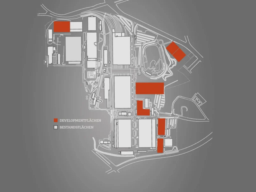 Flächenkarte vom Industriepark Kassel
