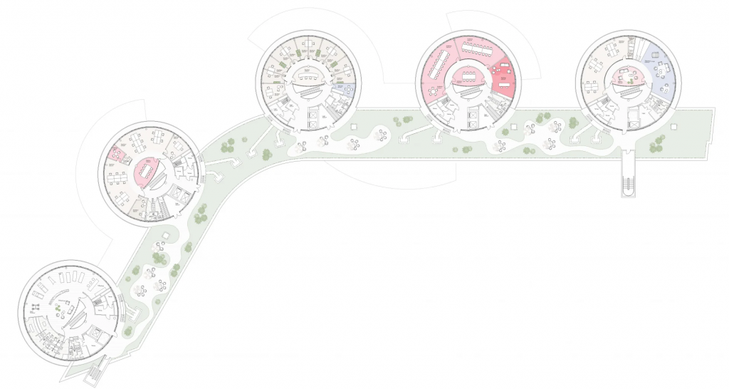 Auf der Grafik ist der Mustergrundriss des 6. Obergeschosses zu sehen.