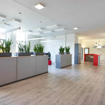 Großzügige Bürofläche im Frankencampus Nürnberg mit moderner Ausstattung und freundlicher Atmosphäre.