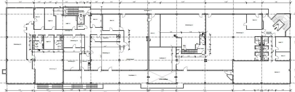 Das Bild zeigt den grundriss des Gutenberg Centers in der Nähe von München.