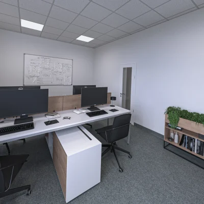 Flexible Bürofläche im Alboinkontor Berlin mit großen Fenstern und angenehmer Arbeitsatmosphäre.